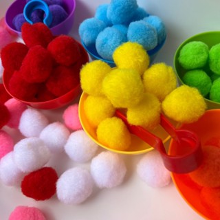 After kids ชุดคีบปอมปอม Sensory play คุ้มมาก! Montessori Pom Pom set แนะนำค่ะ