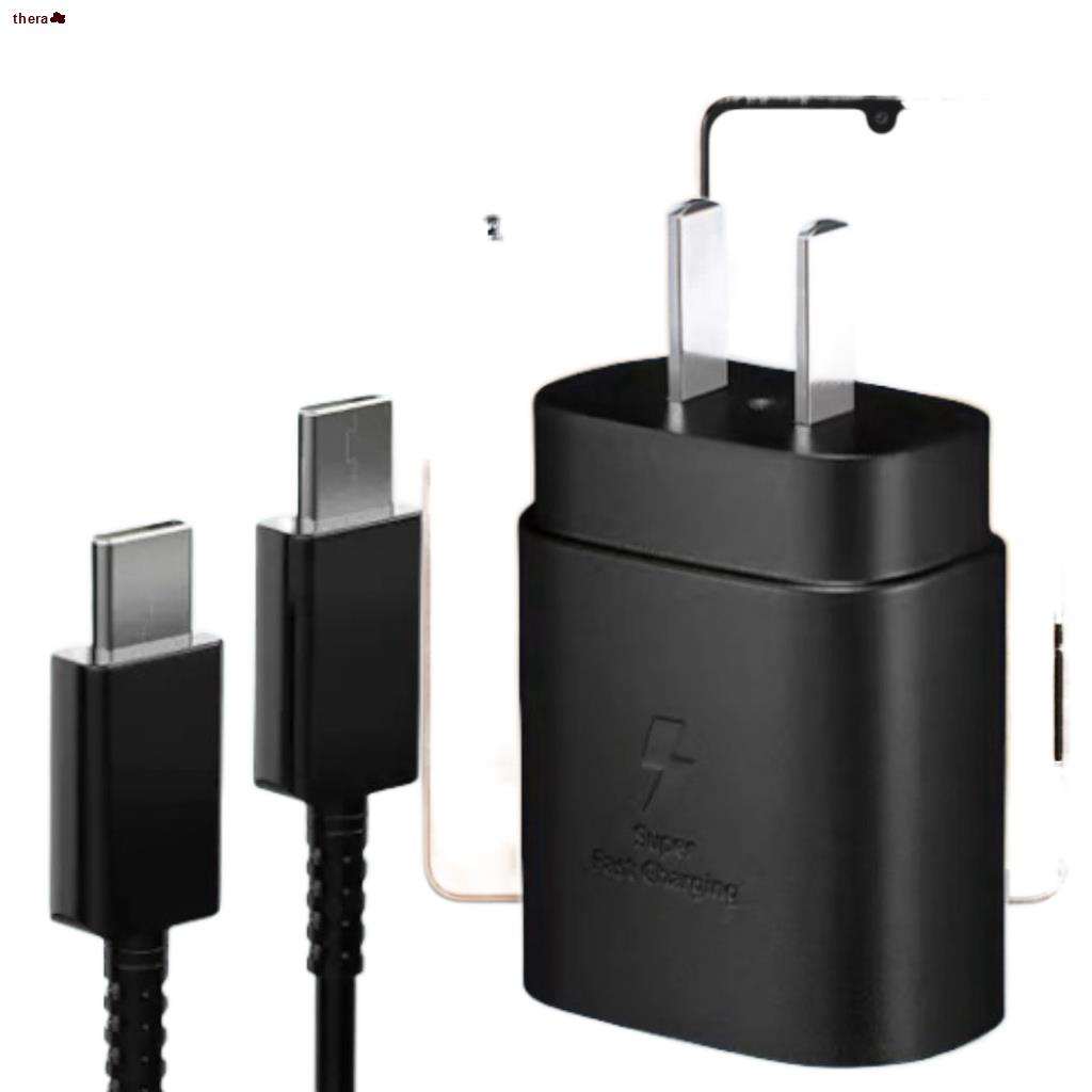 จัดส่งได้ตลอดเวลา♂☸✾ที่ชาร์จ Samsung 25W Type-C Galaxy A33 5G หัวชาร์จ Usb-C สายชาร์จ Adaptive Fast 