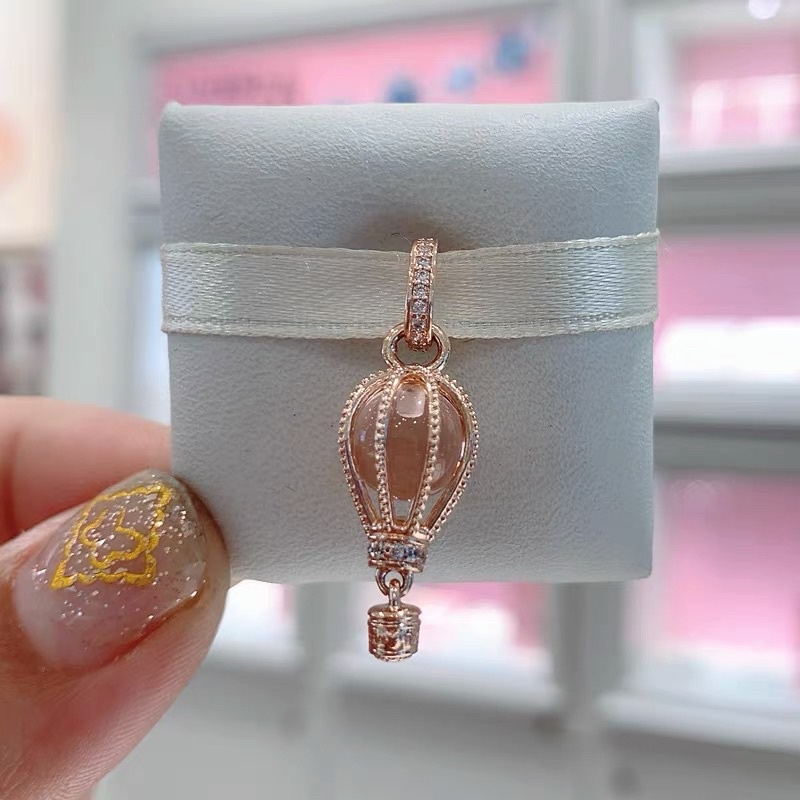 [พร้อมส่งทีไทย]Pandora สร้อยคอ สร้อยคอพร้อมจี้ บอลลูน Sparkling Hot Air Balloon Necklaceของขวัญสำหรับคนพิเศษของแท้P27P28