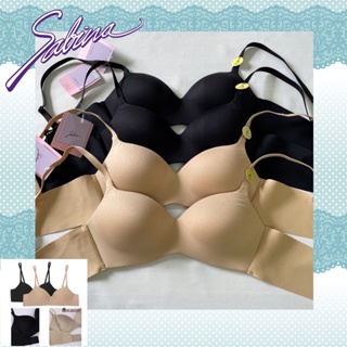 ￼Sabina ซาบีน่า เสื้อชั้นใน INVISIBLE WIRE (ไร้โครง) SEAMLESS FIT รุ่น Pretty Perfect รหัส SBXU8201BK ดำ SBXU8201CD เนื้