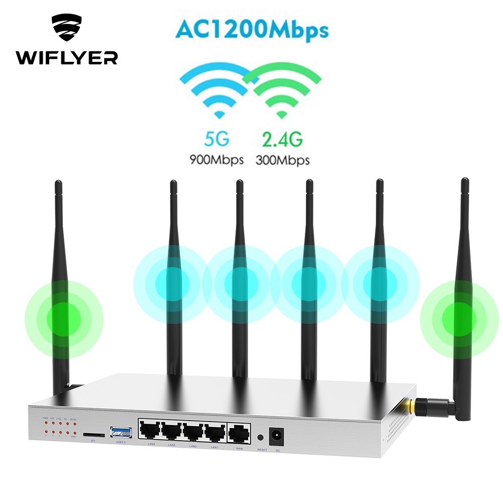 AWiflyer 4G LTE WiFi Router EC25-E Modem Gigabit Ethernet Dual Bands 4 5dBi Antennas PCIE Industrial Wireless Device for #8