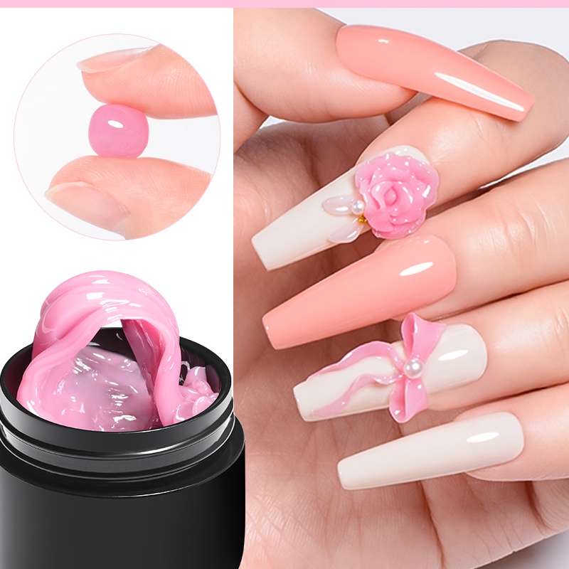 MEET ACROSS Non Stick Hand Solid Extension เล็บเจล Quick Building UV เล็บเจลขัดเล็บ 7ml