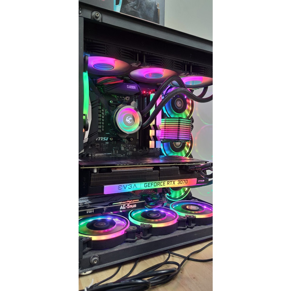 Set Ryzen5 3600+X470 Gaming Pro cabon+ชุดน้ำปิด Tsunami