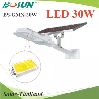 ไฟโซลาร์ LED 30W พร้อมใชงาน ครบชุด IP65 รุ่น BS-GMX-01S-30W