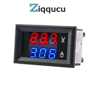 Ziqqucu โวลต์มิเตอร์ แอมมิเตอร์ กระแสไฟดิจิทัล DC 0-100V/200V 7~110V 10A