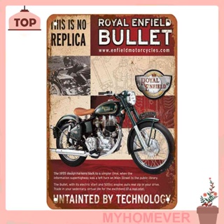 Myhome ป้ายโลหะดีบุก ลาย Royal Enfield สไตล์วินเทจ สําหรับบาร์ ผับ โรงรถ คลับ