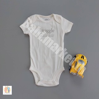 บอดี้สูทเด็ก Unisex สีขายว มีลาย "Snuggle" คาร์เตอร์ Carters ของใหม่