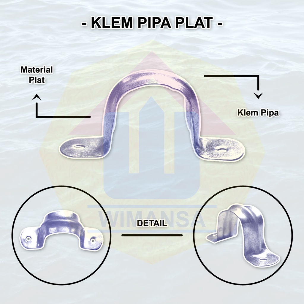 1/2 INCH HPP PLATE PIPE CLAMP - PIPE CLAMP