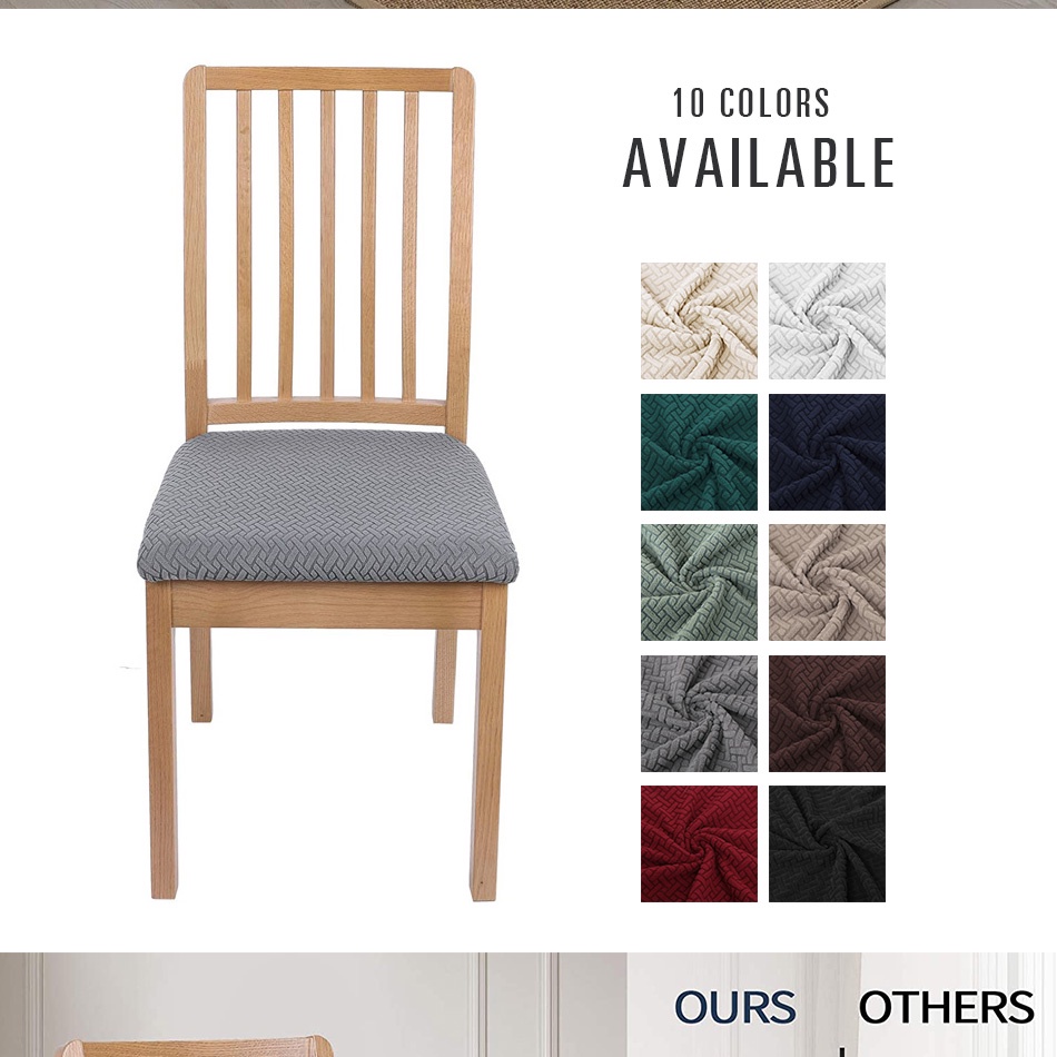 ผ้าคลุมเก้าอี้รับประทานอาหาร แบบยืดหยุ่น ป้องกันฝุ่น แบบถอดออกได้ สําหรับตกแต่งห้องนั่งเล่น โรงแรม งานเลี้ยง งานแต่งงาน - รูปที่ 5