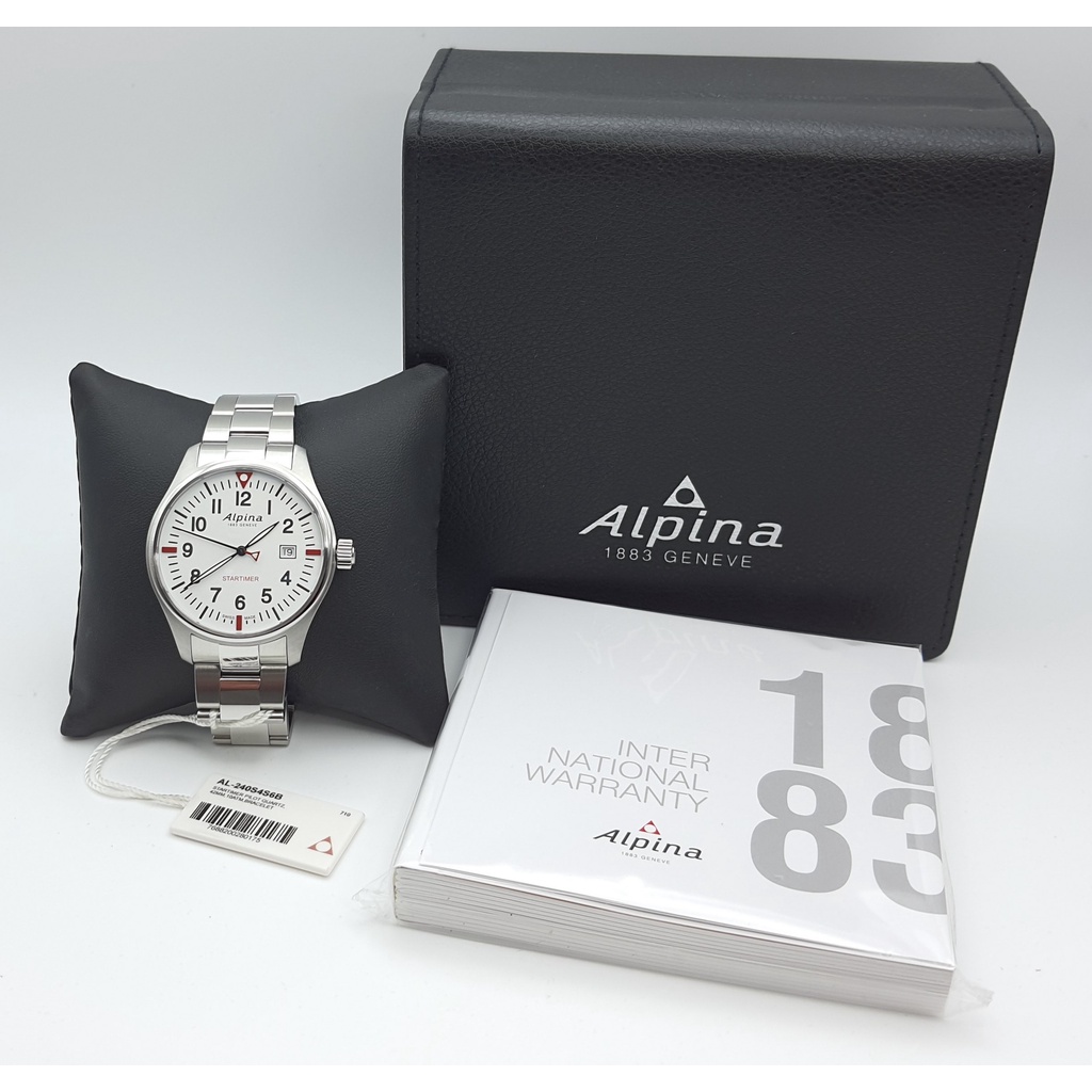 นาฬิกา ALPINA MEN'S AL-240S4S6B STARTIMER PILOT 42 MM SWISS QUARTZ พร้อมกล่อง (ใหม่)