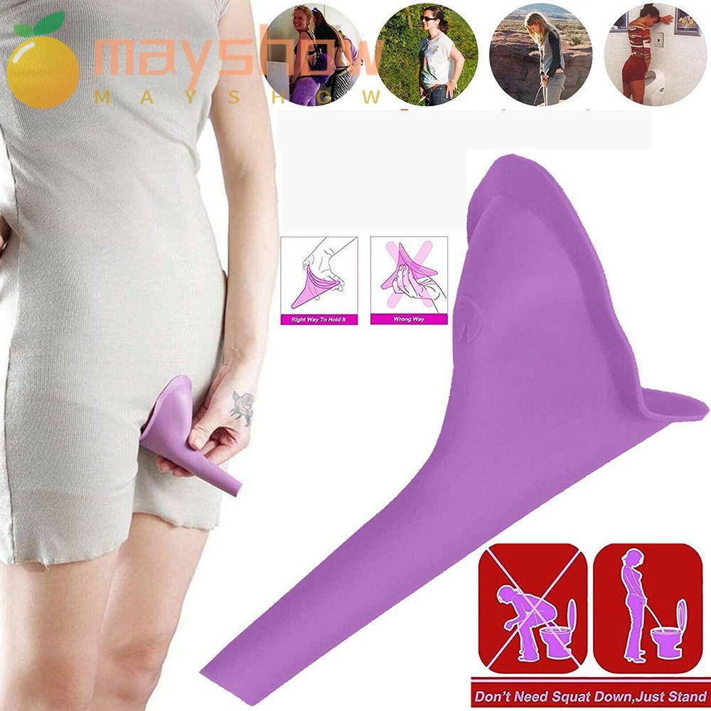MAYSHOW New Urine Wee Funnel Camping Urinate Device Woman Urinal Portable Travel Standing Pee Ladies Women Standing Piss/Multicolor