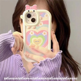 เคส Oppo A17 A15 A7 A5s A74 A16 A96 A5 A9 2020 A17K A54 A95 A12 A77s A55 A57 A76 A16s A53 Reno 8Z 6 7Z A16K A1K A31 A16E A94 A92 A3s 3D Monster Gradient Love Heart Flower Cover