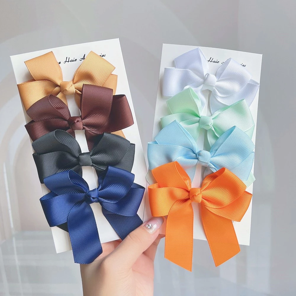 กิ๊บติดผม ประดับโบว์ ริบบิ้น 3.6 นิ้ว สีพื้น สําหรับเด็กผู้หญิง 1 ชิ้น thumbnail 6