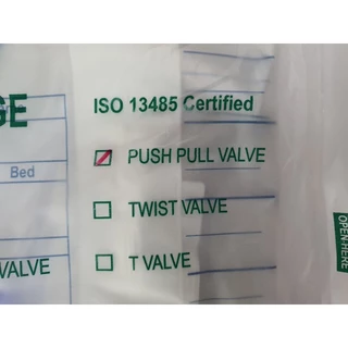 (Urine bag) ถุงปัสสาวะ Urinary Drainage Bag 2000ml. (ขายยกแพ็ค 10ชิ้น)