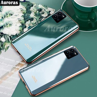 เคสโทรศัพท์มือถือ แบบนิ่ม ขอบทอง สําหรับ VIVO V25 Pro V25E V23 V23E V23 V23E V25E V25 Pro