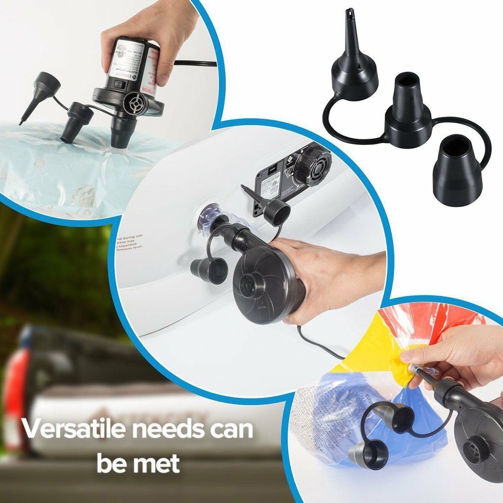 ⚡ปั้มลมไฟฟ้า⚡ ที่สูบลมไฟฟ้า สูบลมสระน้ำเป่าลม หัว 3 ขนาด(สูบลมเข้า-ออกได้) ZWS-EA001 เสียบปลั๊กบ้าน สินค้าพร้อมส่งด่วน - รูปที่ 4
