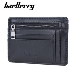 Baellerry ใหม่ กระเป๋าใส่เหรียญ หนัง Pu หลายช่อง ทนทาน สําหรับผู้ชาย