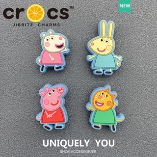 jibbitz crocs charms set ตัวติดรองเท้า แท้ ชุดปุ่มกดคีย์บอร์ด ลายการ์ตูน Peppa Pig