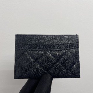 Luxury Top Quality Genuine Leather With LOGOID Credit Card Wallet Coin Purse Sheepskin Caviar Card Holderl