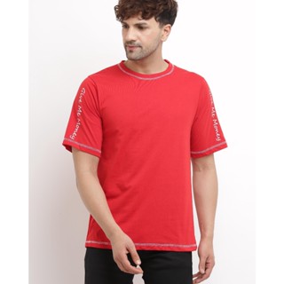 Mens Red Give Me Money Typography T-shirt เสื้อยืดสีพื้น เสื้อยืด oversize เสื้อยืดเปล่า เสื้อยืดแขนสั้น