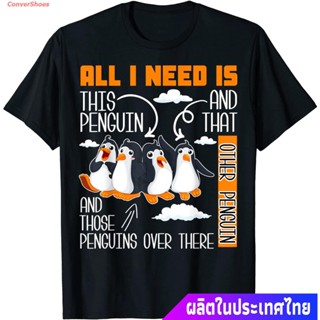 เสื้อยืดผู้ชายและผู้หญิง All I Need Is This Penguin And That Other Penguin Cute T-Shirt Popular T-shirts