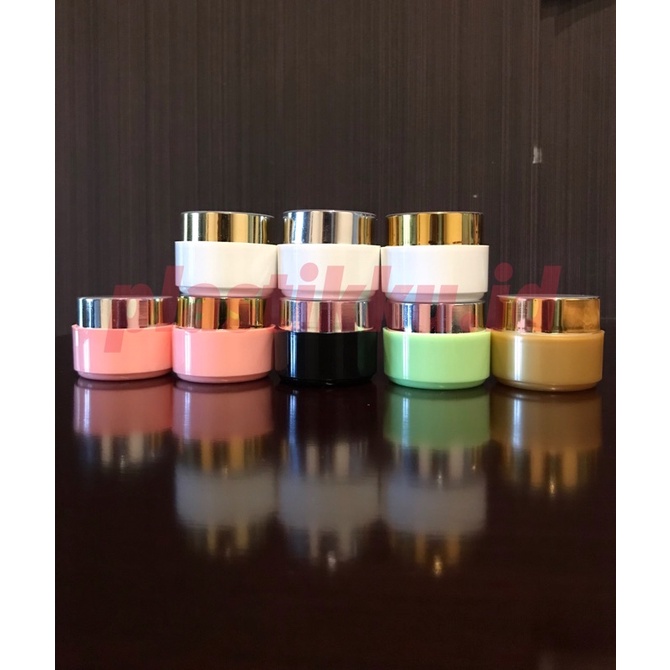 KIMURA FLAT CREAM POT 10GR / 12.5GR COSMETIC PACKAGING CREAM POT SILVER WHITE GOLD WHITE GOLD