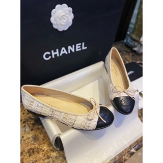 พรี​ ราคา4700 Chanel รองเท้าแตะ รองเท้าบัลเล่ต์รองเท้าผู้หญิงรองเท้าส้นแบน34-41