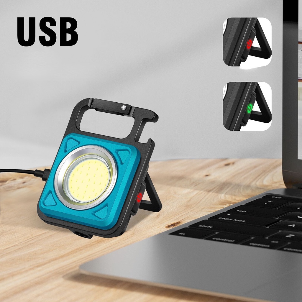 ไฟฉาย LED พวงกุญแจ ไฟฉุกเฉิน COB LED 500mAh ไฟฉุกเฉินสำหรับตั้งแคมป์กลางแจ้ง