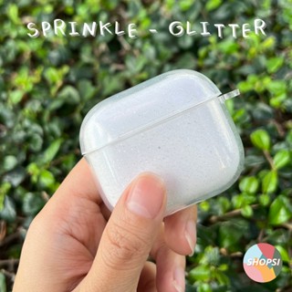 [พร้อมส่ง] เคสสำหรับใช้กับ Airpods Gen2 , AirPods Pro, Airpods Gen3 เคสซิลิโคนมีกลิตเตอร์พร้อมพวงกุญแจ SHOPSI