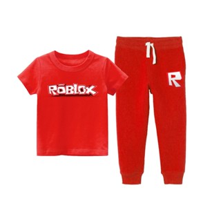 Roblox 3D โลโก้ ชุดเด็ก - เสื้อยืดและกางเกงจ็อกเกอร์ สําหรับเด็ก