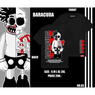 ใหม่ BARACUDA เสื้อยืดสกรีน KALOK BRCD ☠️ #ค่าจัดส่งถูก