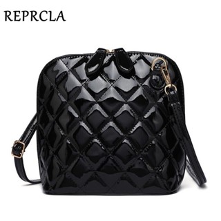 REPRCLA Hot New Plaid Women Bags High Quality Shoulder Bag Patent Leather Women Messenger Bags Casual Shell Crossbody Ba