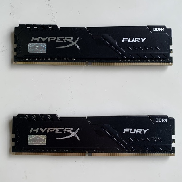 KINGSTON HyperX FURY BLACK 16 GB (8 GB x 2) DDR4/3200 (HX432C16FB3K2/16) RAM PC (แรมพีซี) มือสอง มีประกัน จัดส่งฟรี !! 🔥