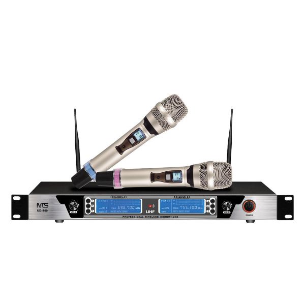 NTS UD-800 ไมโครโฟนไร้สายย่าน UHF ปรับความถี่ได้ แบบไมค์ถือคู่