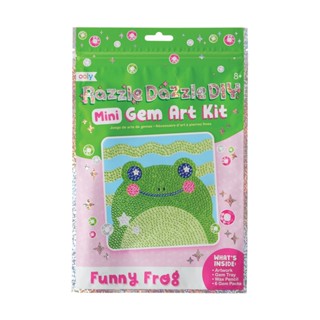 Razzle Dazzle DIY  Mini Gem Art Kit  ชุดประดิษฐ์ ติดเพชร ขนาดพกพา ลาย  Funny Frog