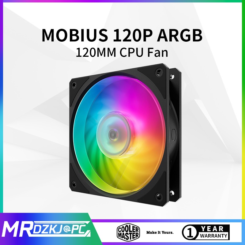 Cooler Master MOBIUS พัดลมระบายความร้อน CPU ARGB 120P ทรงเรขาคณิต 120 มม. 5V 3PIN 4PIN PWM รองรับการเชื่อมต่อ
