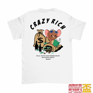 เสื้อยืด พิมพ์ลายอนิเมะ Sakazuki CRAZY RICH TOM AND JERRY สําหรับผู้ชาย