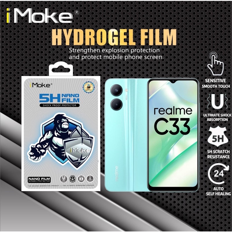 ฟิล์มกันรอยหน้าจอ iMoke Hydrogel สําหรับ Realme C33