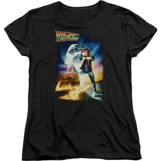 Womens Classic Movie Poster Back To The Future Shirt เสื้อคู่รัก เสื้อแฟชั่นผญ2022 อื่นๆ เสื้อยื