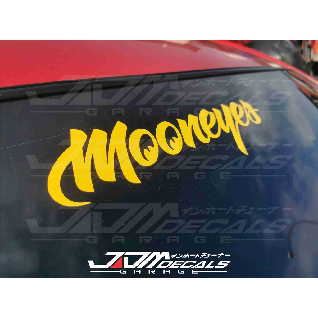 Mooneyes สติ๊กเกอร์ไวนิลกระจกรถยนต์