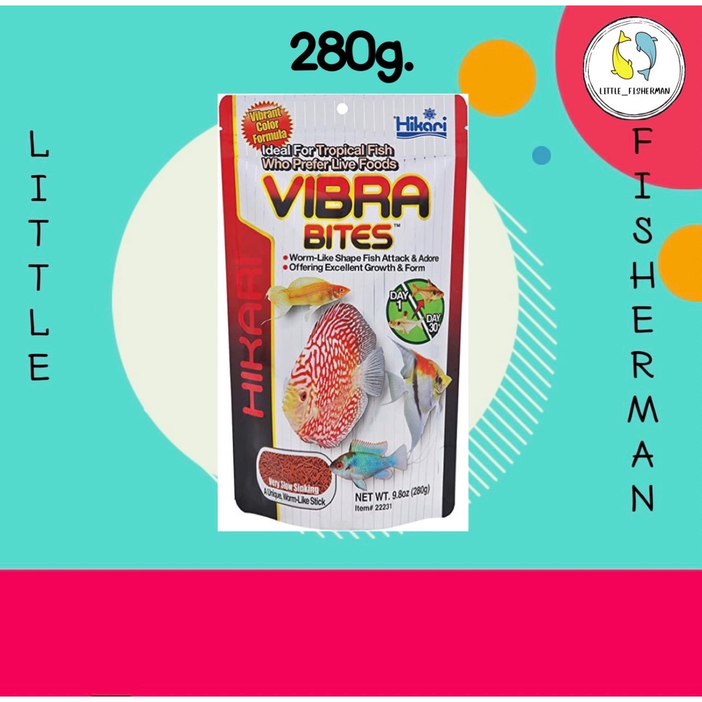 ''3DPETS ลด12%'' Vibra bites CL เม็ดจมช้า The Best tropical fish food อาหารปลาปอมปาดัว ฮิคาริ