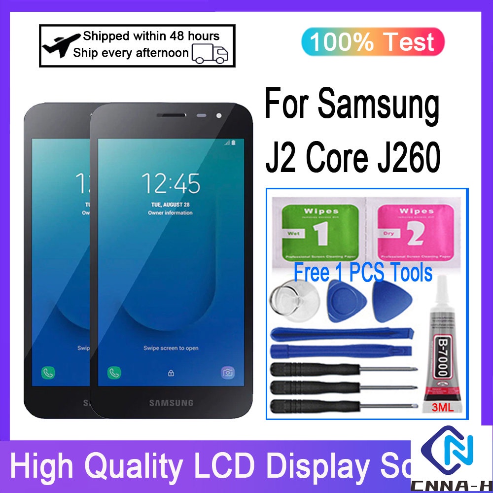 สําหรับ Samsung Galaxy J2 Core J260 จอแสดงผล LCD Touch Screen Digitizer แผงเปลี่ยน