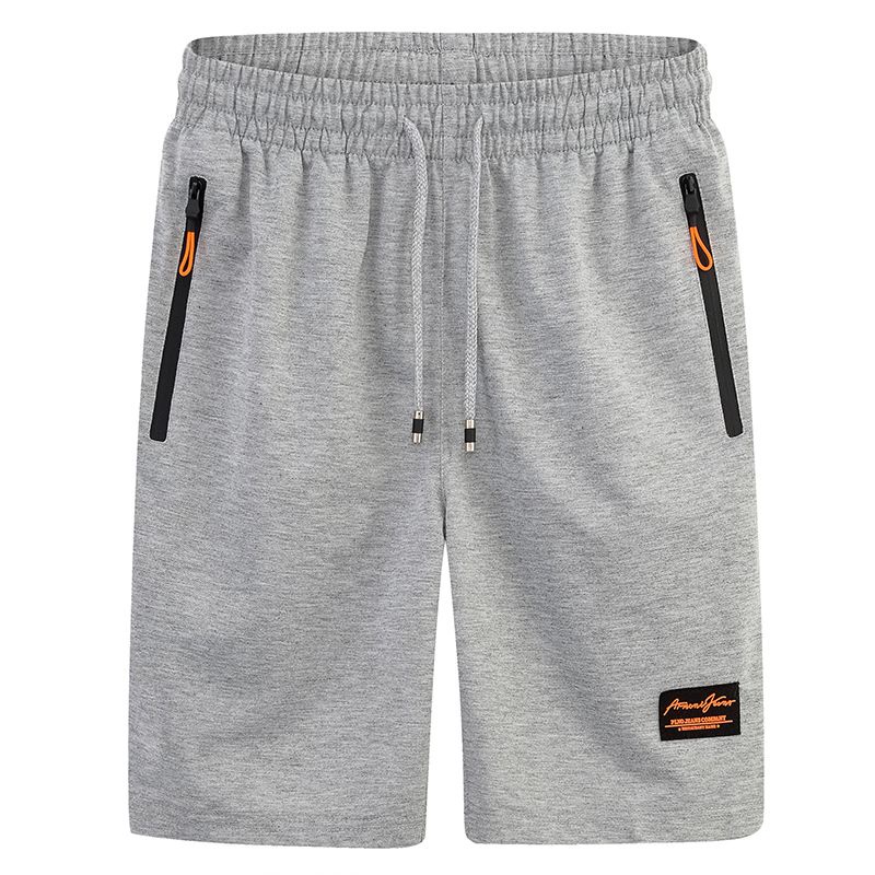 [high quality] knitted shorts men's summer sports and leisure five-cent underpants summer pockets with zippers loose men's beach pants boys' clothes #2