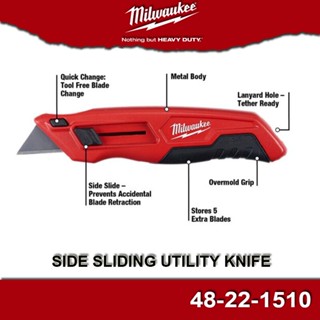 Milwaukee 48-22-1510 SIDE SLIDING UTILITY KNIFE มีดพก มีดงานช่าง