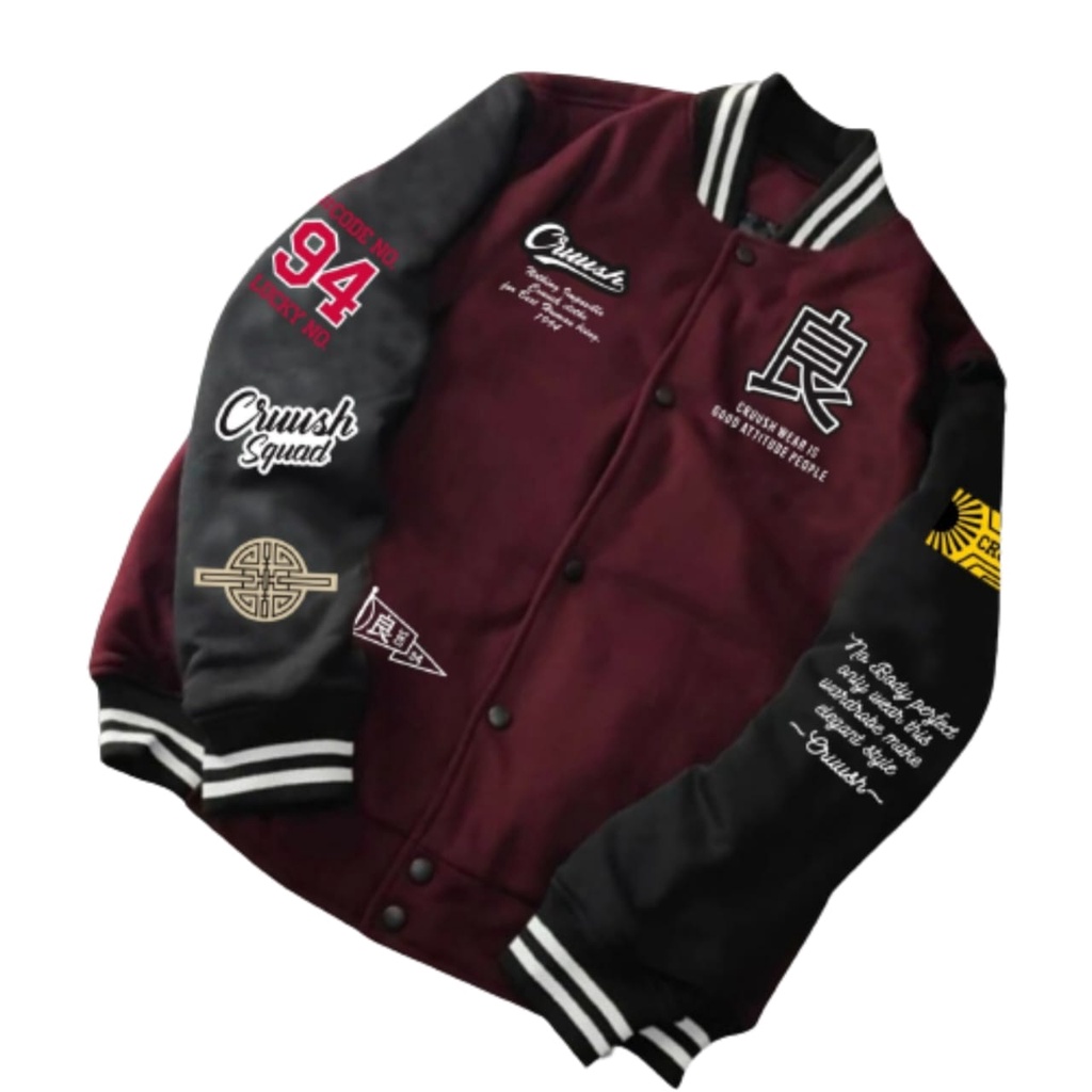 Varsity Jacket Baseball Original Kamikaze Hustle ผู้ชายผู้หญิง