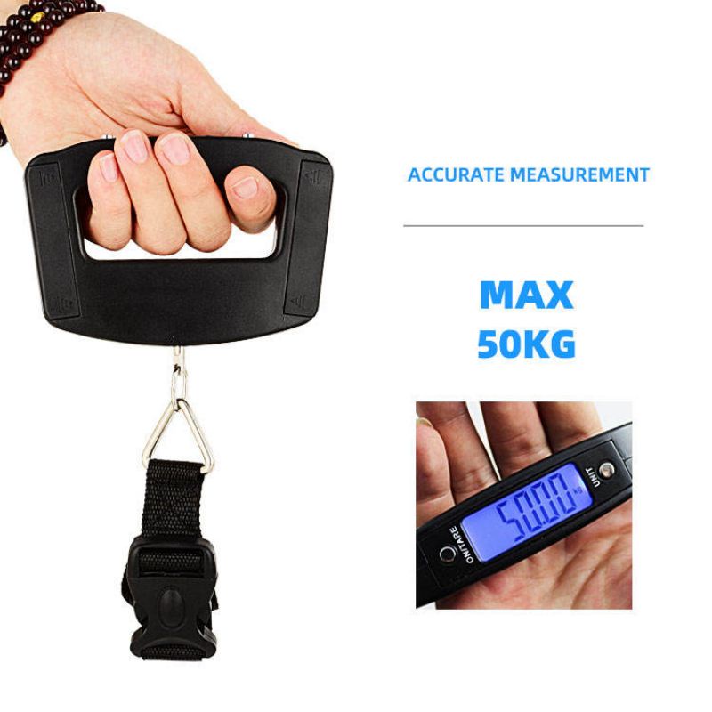 RAINBEAU เครื่องชั่งน้ำหนักกระเป๋าเดินทาง ตาชั่งกระเป๋าเดินทาง Digital Luggage Scale 110lb/50kg จอแสดงผล LCD Diplay