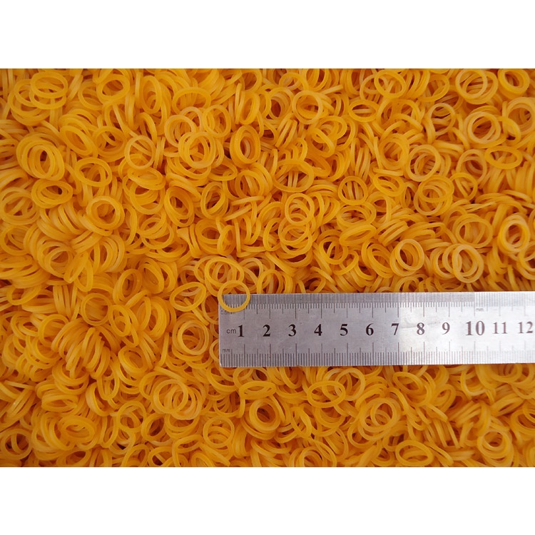 Strong Elastic สีเหลืองยางยืดหยุ่นสูงยืดแหวนสําหรับ Home Office ยืด Band เส้นผ่านศูนย์กลาง 10 มม.-60 มม.Wide1.5 มม.