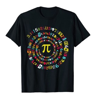 เสื้อยืดเท่ เสื้อวันตลก Pi เกลียว Pi คณิตศาสตร์ทีสําหรับ Pi วัน 3.14 เสื้อยืดเสื้อยืดด้านบนที่กําหนดเองผ้าฝ้ายท็อปส์ซูเส