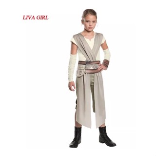 สินค้าพร้อมส่งจากไทย !!! Star Wars Jedi Rey Costume Fancy Halloween Party ชุดเจได เรย์ สตาร์วอร์ส สำหรับงานแฟนซี ฮาโลวี