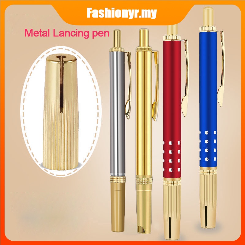 Lancing Pen Silver/ Gold/Red/Blue color คุณภาพสูง Lancet Point Pen Cupping Bloodletting การฝังเข็ม